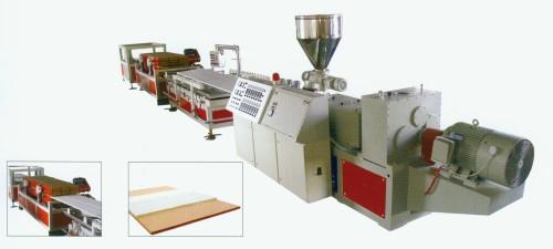 SXJZ SERIES PVC WIDE DOOR PLATE EXTRUSION LINE The unit adopts special-designed SJSZ 80 Conical Double-Screw Extruder, it adopts the frequency changer or the silicon-controlled rectifier direct