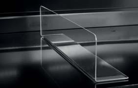 Acrylic front riser Grid divider for bottom shelf Hook rail with