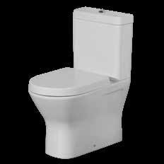 RIMLESS FLUSH TONIQUE COMFORT HEIGHT 625 360 RA-TO1264P P-trap complete with toilet seat and lid 145 373