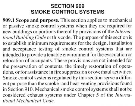 Smoke Control: Code
