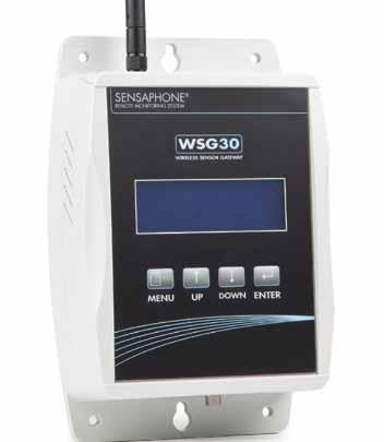 Web Interface The WSG30 s built-in web server provides programming, configuration, and access to current status. Even alarm history and data logging can be easily accessed.