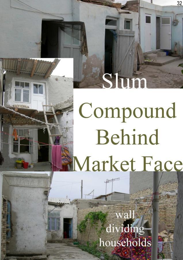 Fig. 6: The market face of a slum compound in the