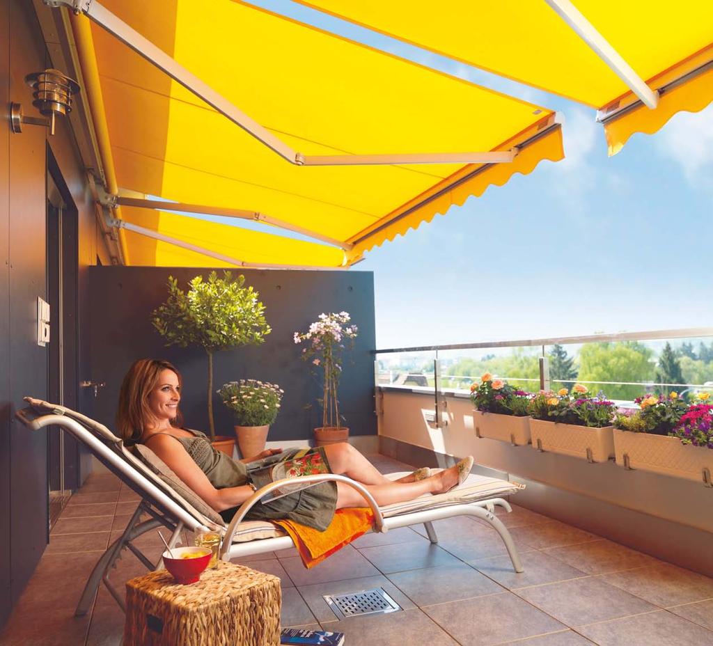 Sun blinds Schenker Storen sun blinds create a refreshing summer atmosphere in your home.