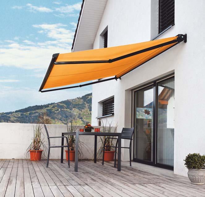Standard awning NM 3 Available in up to 20-metre widths, this is the ideal awning for terraces, large garden areas and garden restaurants.