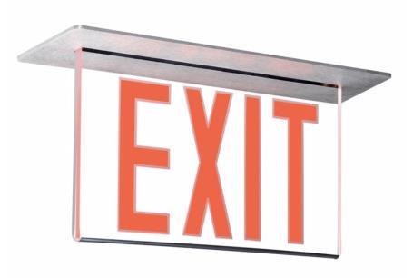 EXIT Signs recessed surface Recessed or Universal Surface mount (with battery) Recessed 8 SHIELD-NY-R8-BA (Brushed Aluminum) Recessed 6 SHIELD-NY-R6-BA (Brushed Aluminum) Surface 8 SHIELD-NY-S8-BA