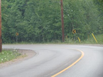Sight distances throughout the road corridors are deficient around curves and over hills.