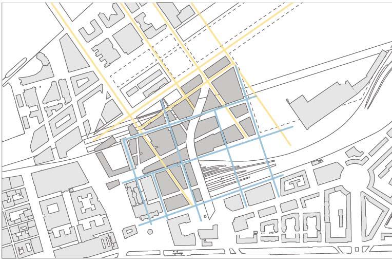 A. CONTINUITY Connections Urban fabric Sightlines There are strong east-west sightlines which provide good east-west relation, as well as a regular and compact urban fabric for future constructions