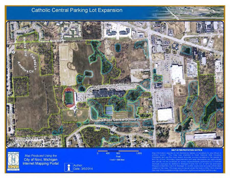 Catholic Central Parking Lot Expansion (JSP14 0012) Wetland Review of the Preliminary Site Plan (PSP14 0076) June 2, 2014 Page 6 of 9 Figure 1.