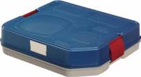 4000331 > For hot transport > Dimensions: 442 370 103 mm > Weight: 2,2 kg > Not heated Food transport tray with dishware Article no.