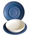 blu'cloche 24 Easy-care, isolated cloche system for plates, soup plates and stew pots up to a diameter of 24 cm. The blu'cloche was specially developed for use in hospitals and nursing homes.