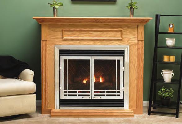 Each mantel is detailed in matching solid wood trim in oak or poplar. The full 3/4-inch cove moldings and edge trim add structural integrity.