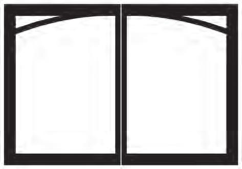 Options and Accessories Decorative Doors include handles Matte Black