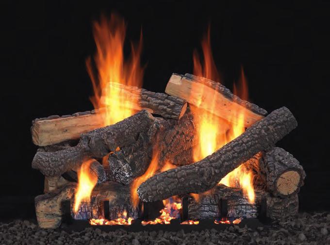 Vented Slope Glaze Burners and Logs Vented Slope Glaze Burners and Logs A vented gas log set makes a great alternative to the hassle of building a log fire in your wood-burning fireplace.