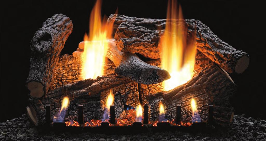 Vented Slope Glaze Burners and Logs Refractory Super Sassafras