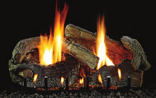 (VSR-24) rated at 75,000 Btu Refractory Stacked Aged Oak Log Set