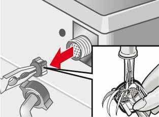 Destroy the lock on the washing machine door. This will prevent children from locking themselves in and risking their lives. Keep packaging, film and packaging parts out of the reach of children.