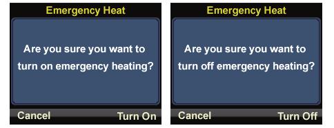 Turning Emergency Heat On or Off Emergency is staged electric or gas heating included with most heat pump systems.
