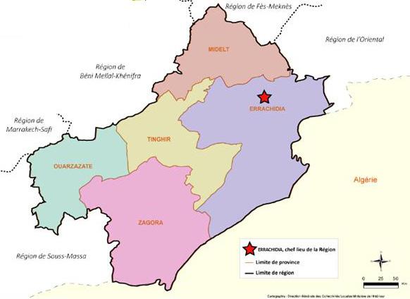 Some information on the Greater Ouarzazate territory Administrative and Demographic Data Ouarzazate is the capital of one of the 5 provinces in the Drâa Tafilalet Region, according to the