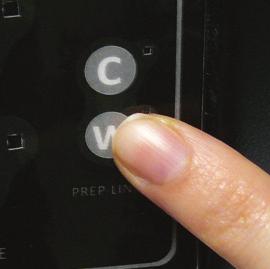 Once the water is removed from the tubing, press the C button on the User Keypad to stop the drainage.