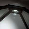 integrated LED downlighter Our pyramid rooflight features a built in downlighter in the apex cap providing a