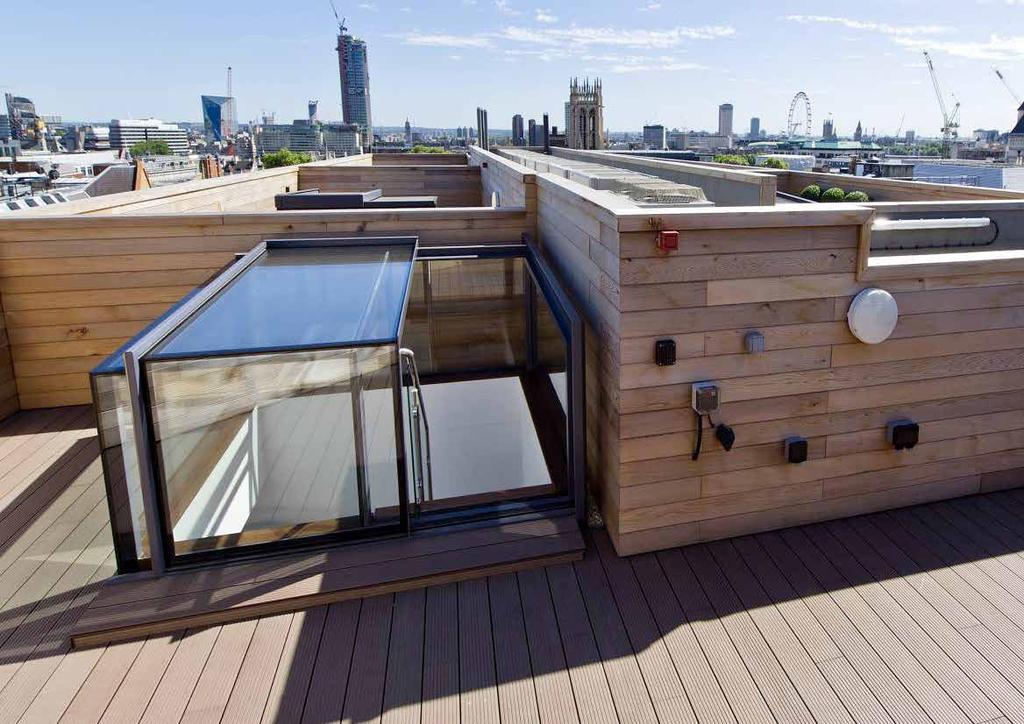 freestanding box Box rooflights are the perfect solution if you're looking for easy access to your roof terrace.