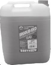 The freezing temperature of o ERGOLID EKO is -25 C. It is supplied in packagings - 20 and 30 
