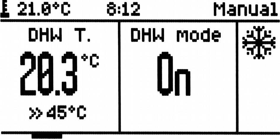 temperature go to setting the DHW mode go to the controller settings -
