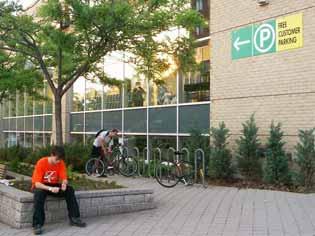 Guideline 23: Guideline 24: Provide weather protection at building entrances, close to transit stops and in places with pedestrian amenities.
