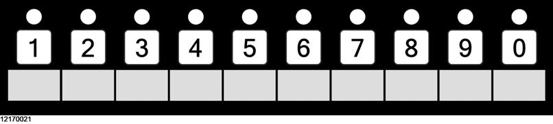 Figure 12-18 Number Buttons 2) With the products displayed on the screen, press and hold the same number button. See Figure 12-19 Display, page 146.