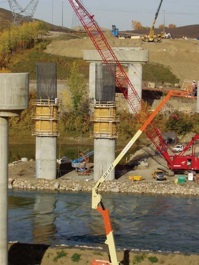 Turbidity monitoring downstream of the construction will identify any adjustments in instream construction methods that may need to be employed deck suspended
