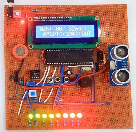 this design. And auxiliary components are display screen LCD1602, LED lights, serial communication module and buttons.
