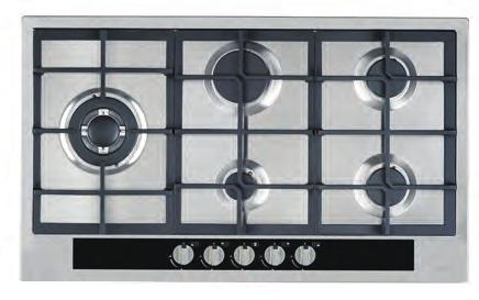 InAlto Appliances by Titus Tekform Premium Designer Gas Cooktop Extra cooking space with the 5 burner 90cm premium designer gas cooktop Offers a superb balance of technology, performance and safety 5