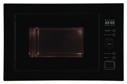 InAlto Appliances by Titus Tekform Premium Designer Microwave Black microwave to complement the kitchen appliances 25ltr capacity 10 cooking functions Child lock function Order code Description