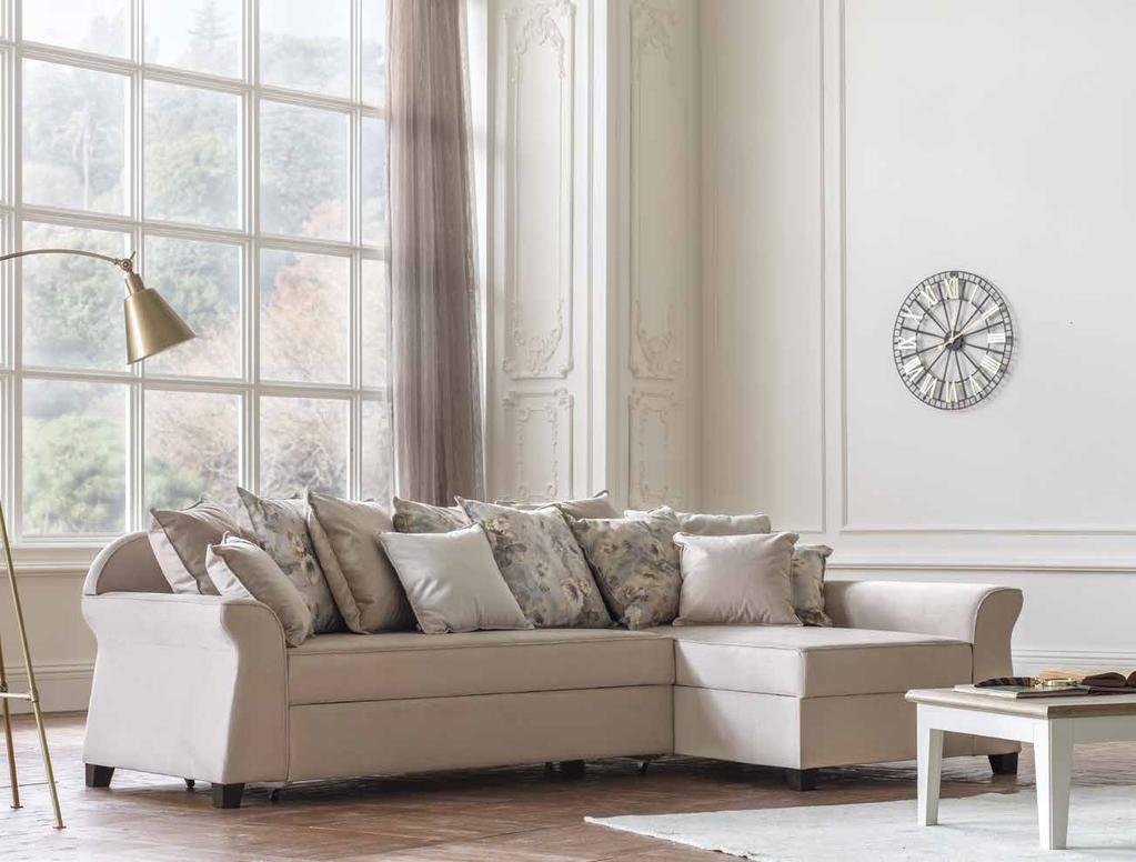 PAOLA CORNER SOFA SET TIME FOR ROMANCE The charming and elegant corner sofa sets a romantic