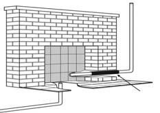 SECTION 4.7C FIREPLACE INSTALLATIONS 1. TracPipe may be used to deliver gas directly to the valve for a gas fireplace.