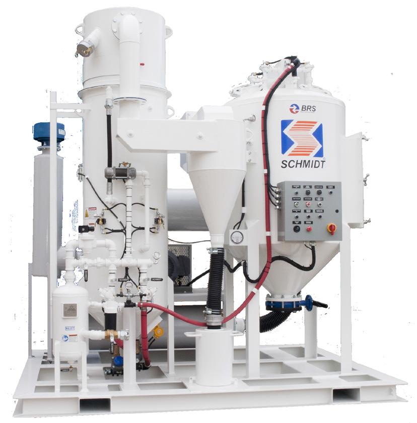 Blast and Recovery System BRSII ( Blast & Recovery System II) Features Schmidt TVII and ComboValve Optional High Flow Auto Air Valve for applications with large nozzles Moisture separator and media
