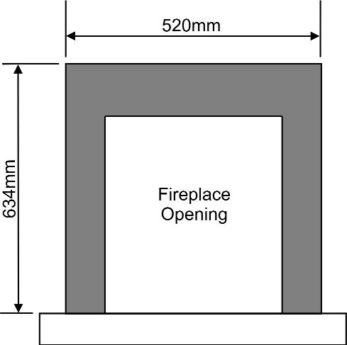 4.6 Fireplace preparation. 4.6.1 The appliance can be fitted to a purpose made proprietary class O 150 C surround. 4.6.2 If the fireplace opening is an underfloor draught type, it must be sealed to stop any draughts.