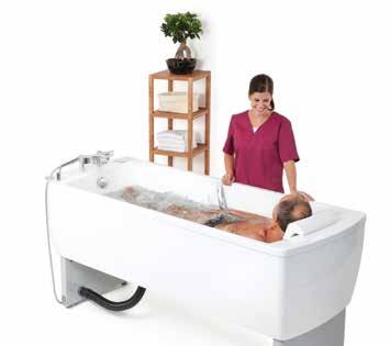 Choice of bathing position... avero comfort Enables the resident to view the room from different positions The unique AVERO Comfort nursing tub is suitable for small rooms with limited space.
