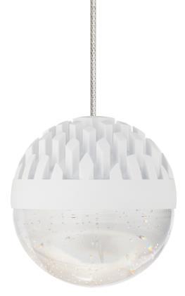 Page 4 LBL Lighting at January Dallas 2015 Echoes of large white glass globes common in 1950s décor are reflected in this modern and miniature LED Sphere low-voltage pendant by LBL Lighting.