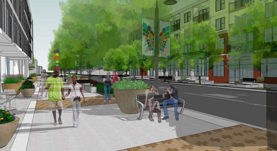 Master Plan Emphasis is on Healthy Development: 10th Avenue Promenade with