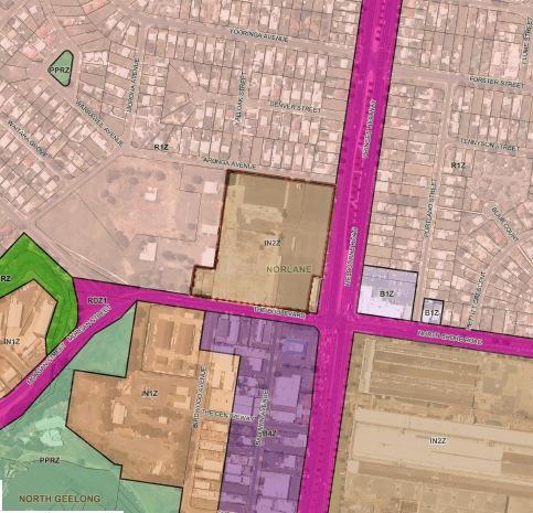 Bunnings Dunlop Norlane Tyre Service Centre Figure 5 Zoning Map To the north of the subject site (in a Residential 1 Zone), on the opposite side of Arunga Avenue, are dwellings which are part of an