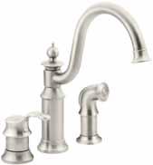 Each bar/prep faucet offers a classic, yet fresh look with its high, arching spout.