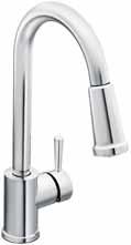 Single-Handle Bar/Prep Faucet 5100 CHOOSE YOUR FINISH PULLDOWN FEATURES SECURE DOCKING Innovative design keeps the spray wand docked tightly for