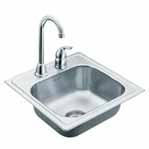 EXCALIBUR DROP-IN SINKS 22-gauge stainless steel with5-year limited warranty Kitchen Accessories SOAP/LOTION DISPENSERS Double Bowl 22826 3-hole 22827 4-hole (shown) 33" x 22" x 6 1 /2" Double Bowl