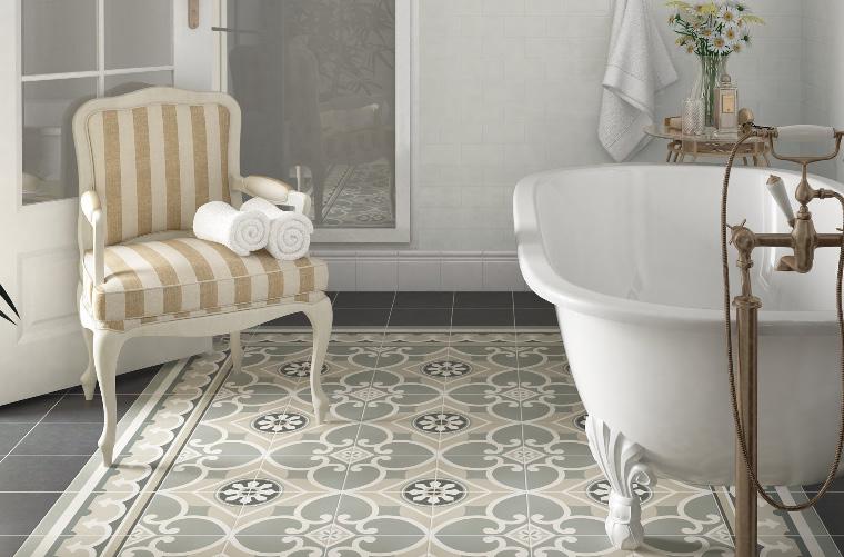 Something different You can get creative with pattern too by using a plain tile next to a