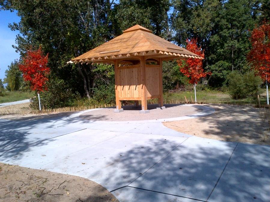 14 Work on the historic kiosk including painting and the audio equipment has been completed.