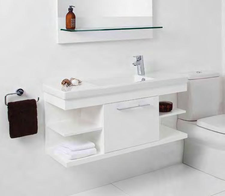 SLIM SOFT CLOSE DRAWER SLIDER WHITE WENGE The Slim vanity collection combines a hand finished