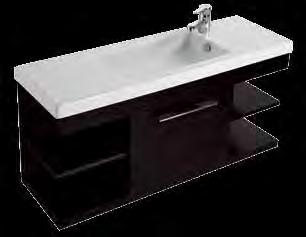 design. SLIM 1000 WALL VANITY 1000 X 350mm OPEN SHELVES 1 DRAWER 1 RIGHT HAND TAP HOLE 84570.