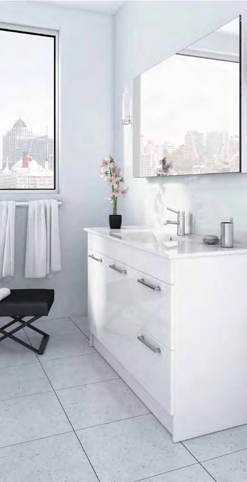 Studio PREFINISHED MATERIAL SOFT CLOSE DRAWER SLIDER WHITE The Studio vanity collection combines a quality