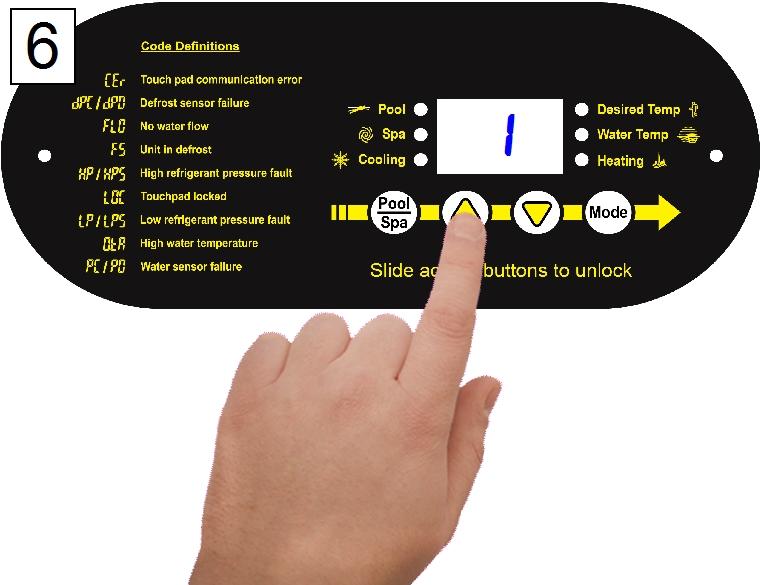 1.4.e User Lock Option (Enable) The user-lock feature allows the heat pump display panel to be "locked". This can prevent unauthorized temperature adjustments in commercial applications.